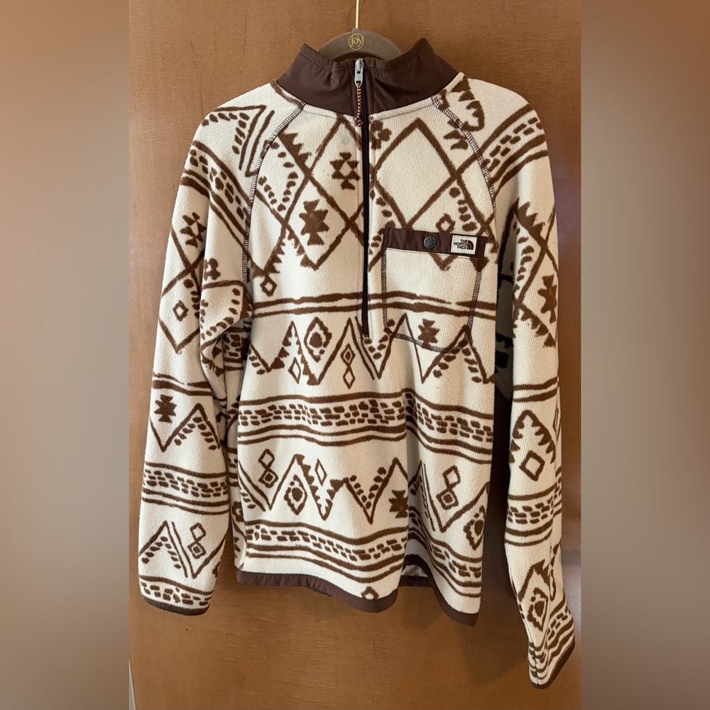 The North Face Men's Printed Gordon Lyons 1/4 Zip Sweater Small